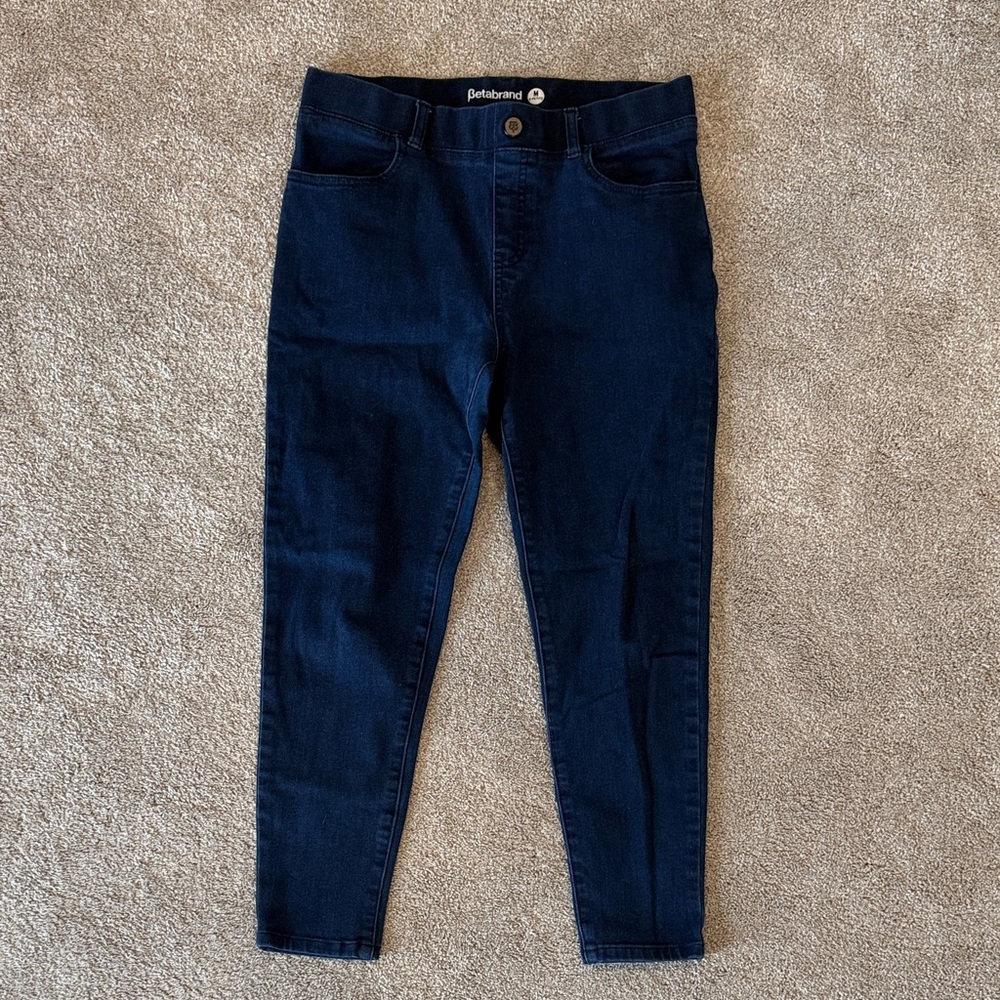 Betabrand Navy Ankle Jeans
